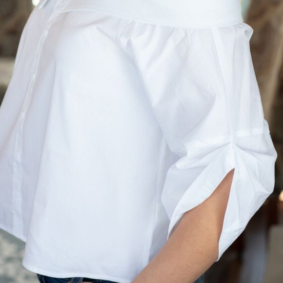 White Top with Cold Shoulders - Picture 4 of 4